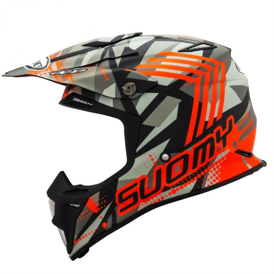 SUOMY MX SPEED - Sergeant Matt Grey Orange Fluro Helmet - Click Image to Close