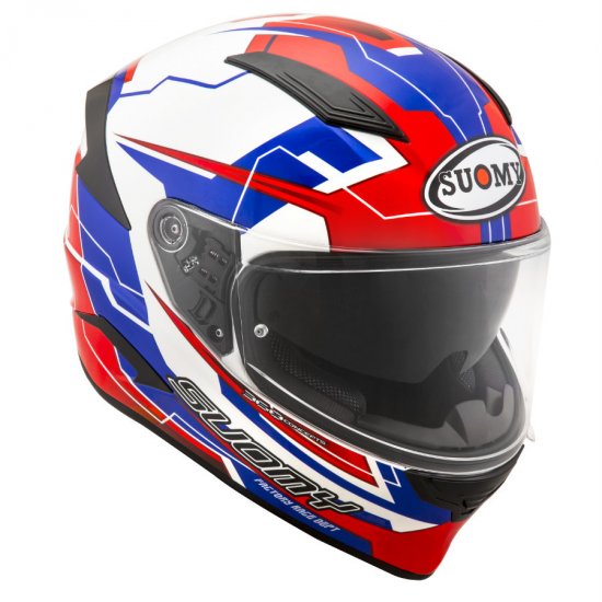 SUOMY SPEEDSTAR - CAMSHAFT Blue White Red Sport Touring Helmet - Click Image to Close