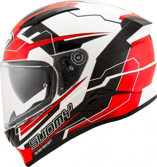 SUOMY SPEEDSTAR - CAMSHAFT Black White Red Sport Touring Helmet - Click Image to Close